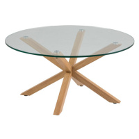 Konferenční stolek Dily (dub, sklo)