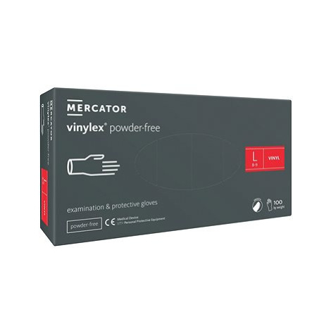 MERCATOR MEDICATOR Vinylex Powder Free bílé, 100 ks, vel. L MERCATOR MEDICAL