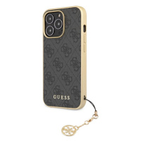 Pouzdro Guess 4G Charms zadní kryt GUHCP13LGF4GGR Apple iPhone 13 PRO Grey