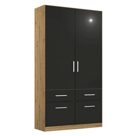 Rauch Möbel ŠATNÍ SKŘÍŇ S OTOČNÝMI DVEŘMI, šedá, dub artisan cm