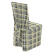 Dekoria Návlek na židli, žluto-šedo-černé pepito, 45 x 94 cm, SALE - doprodej, 137-79