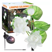 FLD-25-BÍLÁ | LED solární zahradní lampa Lotus, Water Lily | 72 cm, 600 mAh