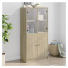 vidaXL Highboard s dvířky dub sonoma 68 x 37 x 142 cm kompozitní dřevo