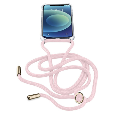 Cellularline Neck-Case se šňůrkou na krk Apple iPhone 12 mini růžové