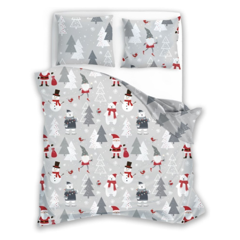 Faro Vánoční bavlněné povlečení Scandic 079 140x200 cm + 70x90 cm šedé