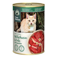 Pure Nature Cat Adult konzerva Divočák a Kachna 400g