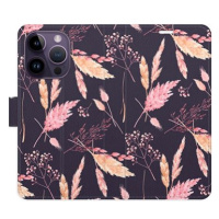 iSaprio flip pouzdro Ornamental Flowers 02 pro iPhone 14 Pro