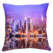 Polštář CITY LIGHT MyBestHome 40x40cm fototisk 3D motiv nočního velkoměsta Varianta: Povlak na p