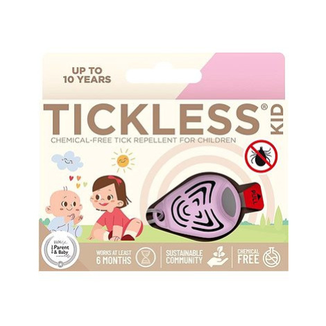 TickLess Kid Ultrazvukový odpuzovač klíšťat růžový