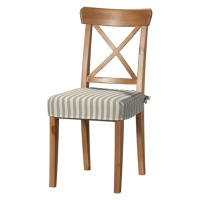 Dekoria Sedák na židli IKEA Ingolf, béžová - bílá pruhy, židle Inglof, Quadro, 136-07