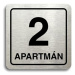 Accept Piktogram "2 apartmán" (80 × 80 mm) (stříbrná tabulka - černý tisk)