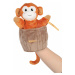 Plyšová opička loutkové divadlo Jack Monkey Kachoo Kaloo překvapení v kokosovém ořechu 25 cm pro