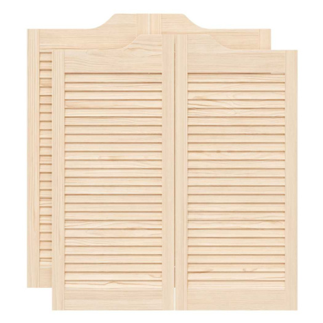 vidaXL Křídlové dveře Louvred Design 2 páry 90x80 cm borovicový masiv