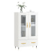 vidaXL Skříň highboard lesklá bílá 69,5 x 31 x 115 cm kompozitní dřevo