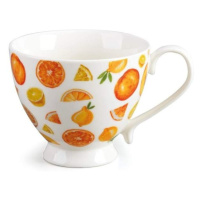 Hrnek porcelánový citrusy bílo-oranžový 0,4 litru