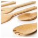 Klarstein Kuchyňské příslušenství, 6 kusů, silikonové rukojeti, bambus