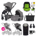 PETITE&MARS - Kočárek kombinovaný ICON 2v1 Dove Grey XXL AIR + KIDDY Evoluna i-size 2 + základna