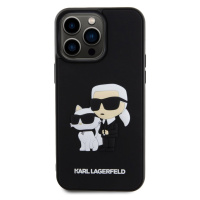 Zadní kryt Karl Lagerfeld 3D Rubber Karl and Choupette pro Apple iPhone 14 Pro Max, black