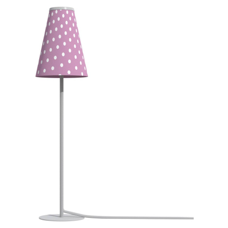 Euluna Stolní lampa Trifle, růžová/bílá s puntíky
