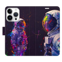 iSaprio Flip pouzdro Neon Astronaut 02 pro iPhone 15 Pro