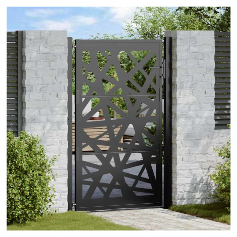 vidaXL Zahradní branka černá 100 x 150 cm ocelová světlý design