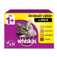 Whiskas kapsičky drůbeží výběr ve šťávě pro dospělé kočky 48 × 85 g
