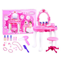 mamido  Dětský kosmetický stolek s fénem růžový
