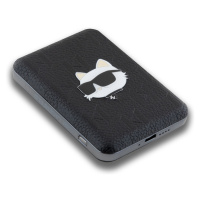 Powerbanka Karl Lagerfeld Embossed Choupette Head MagSafe 5000mAh, černá