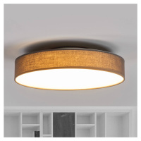 Lindby LED textilní stropní lampa Saira, 40 cm, šedá