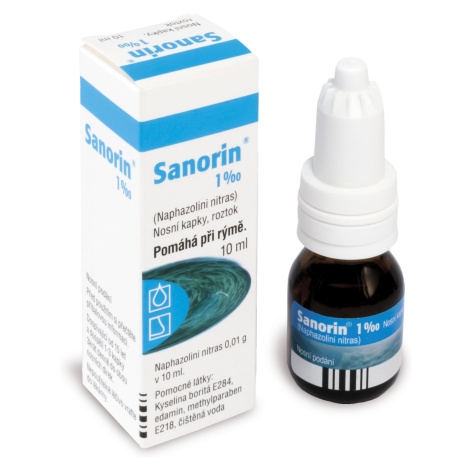Sanorin 1‰ nosní kapky 10 ml