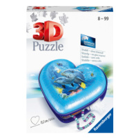 Puzzle 3D Srdce podmořský svět 54 dílků