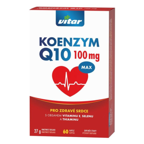 Vitar Koenzym Q10 100 mg + Selen + vitamin E + thiamin 60 kapslí Vitar Veteriane