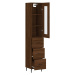 vidaXL Skříň highboard hnědý dub 34,5 x 34 x 180 cm kompozitní dřevo