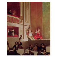 Jean Beraud - Obrazová reprodukce Revue at the Theatre des Varietes, c.1885, (35 x 40 cm)