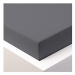 CHANAR Prostěradlo Jersey STANDARD 180 × 200 cm, tmavě šedé