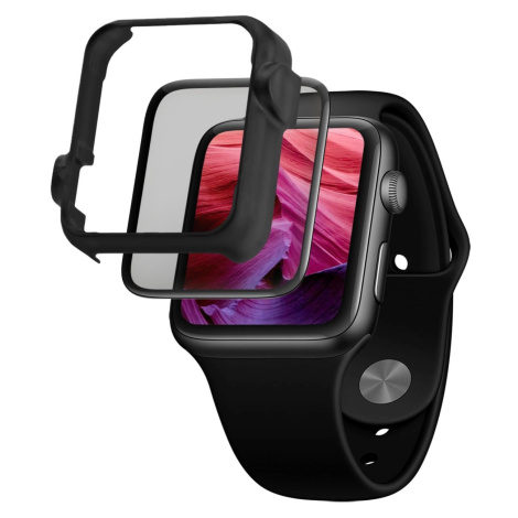 Ochranné tvrzené sklo FIXED 3D Full-Cover s aplikátorem pro Apple Watch 44mm, černá