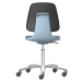 bimos Pracovní otočná židle LABSIT, pět noh s kolečky, sedák z PU pěny, modrá barva