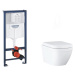 Závěsný wc set do lehkých stěn / předstěnová montáž GROHE Euro Ceramic SIKOGRSEUASH0