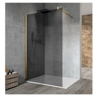 VARIO GOLD MATT jednodílná sprchová zástěna k instalaci ke stěně, kouřové sklo, 800 mm GX1380-01