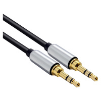 SOLIGHT SSA1102 JACK audio kabel, JACK 3,5mm konektor - JACK 3,5mm konektor, stereo, blistr, 2m