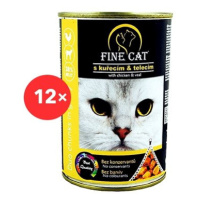 Fine Cat Konzerva pro kočky duo kuřecí s telecím 12 × 415 g