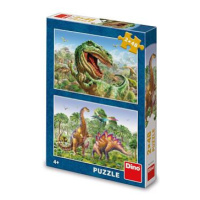 Dino SOUBOJ DINOSAURŮ 2x48 Puzzle