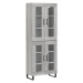 vidaXL Skříň highboard šedá sonoma 69,5 x 34 x 180 cm kompozitní dřevo