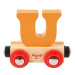 Bigjigs Rail Vagónek dřevěné vláčkodráhy - Písmeno U