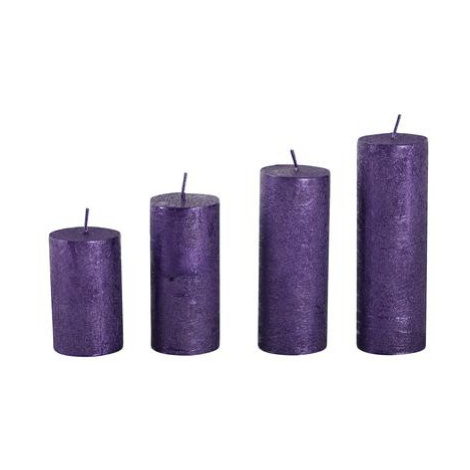 Provence Rustikální adventní svíčka ø4cm 4 velikosti fialová