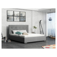 Čalouněná postel DANGELO 1 140x200 cm, šedá látka
