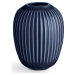 Tmavě modrá kameninová váza Kähler Design Hammershoi, ⌀ 8,5 cm