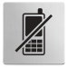 Piktogram zákaz telefonování samolepící broušený nerez ZACK