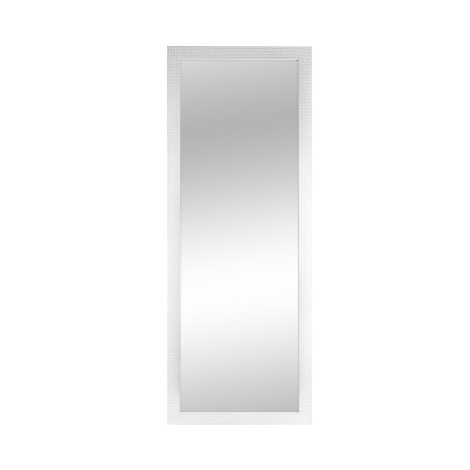 Nástěnné zrcadlo Glamour 40x120 cm, bílá struktura Asko