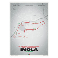 Umělecký tisk Imola Circuit – Track Evolution – Autodromo Internazionale Enzo e Dino Ferrari, Au